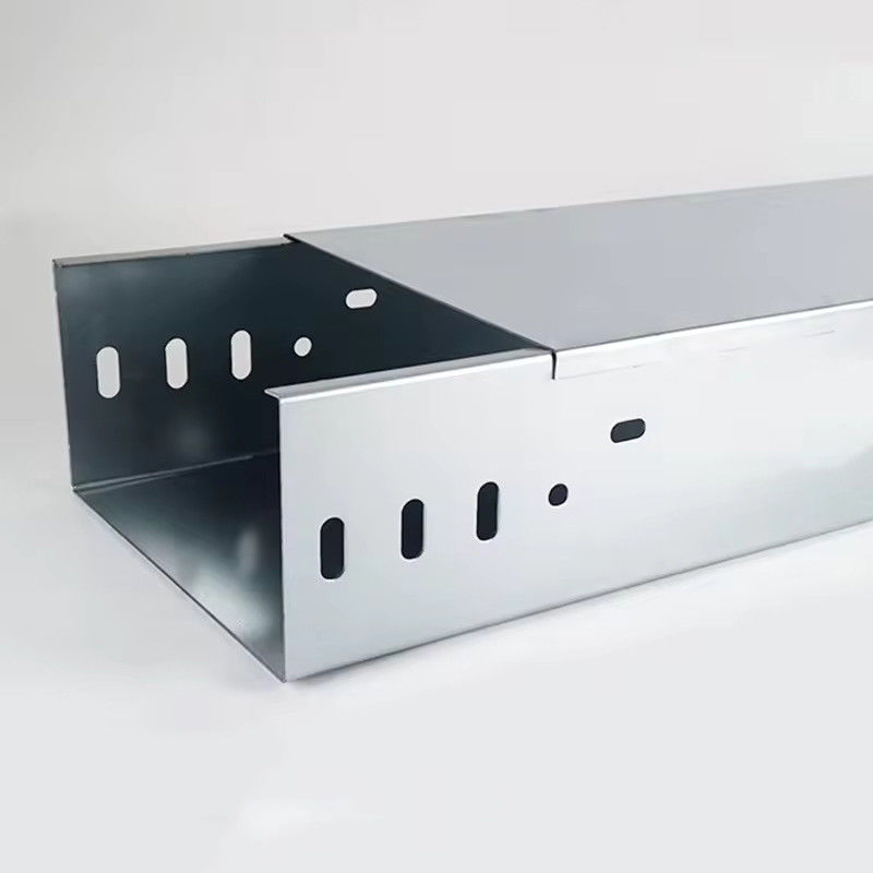 Medium Duty zilveren stalen kabelbak gegalvaniseerd muur gemonteerd brug type trough tray