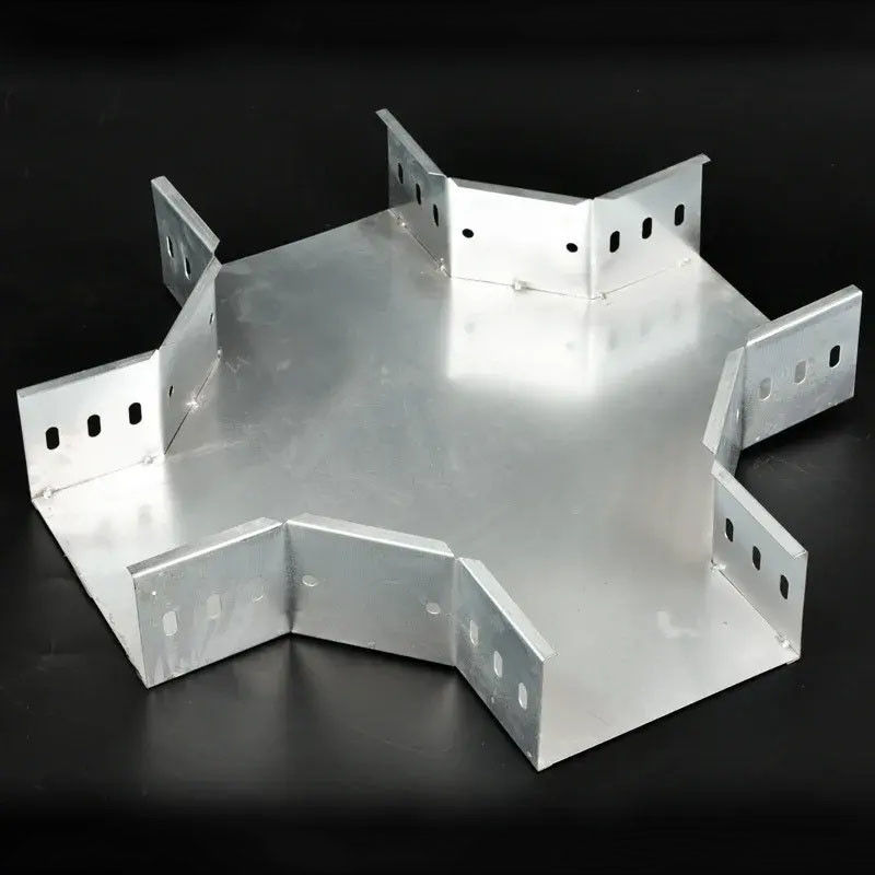 Rectangular Steel Cable Tray Fittings met corrosiebestendigheid en gegalvaniseerde afwerking